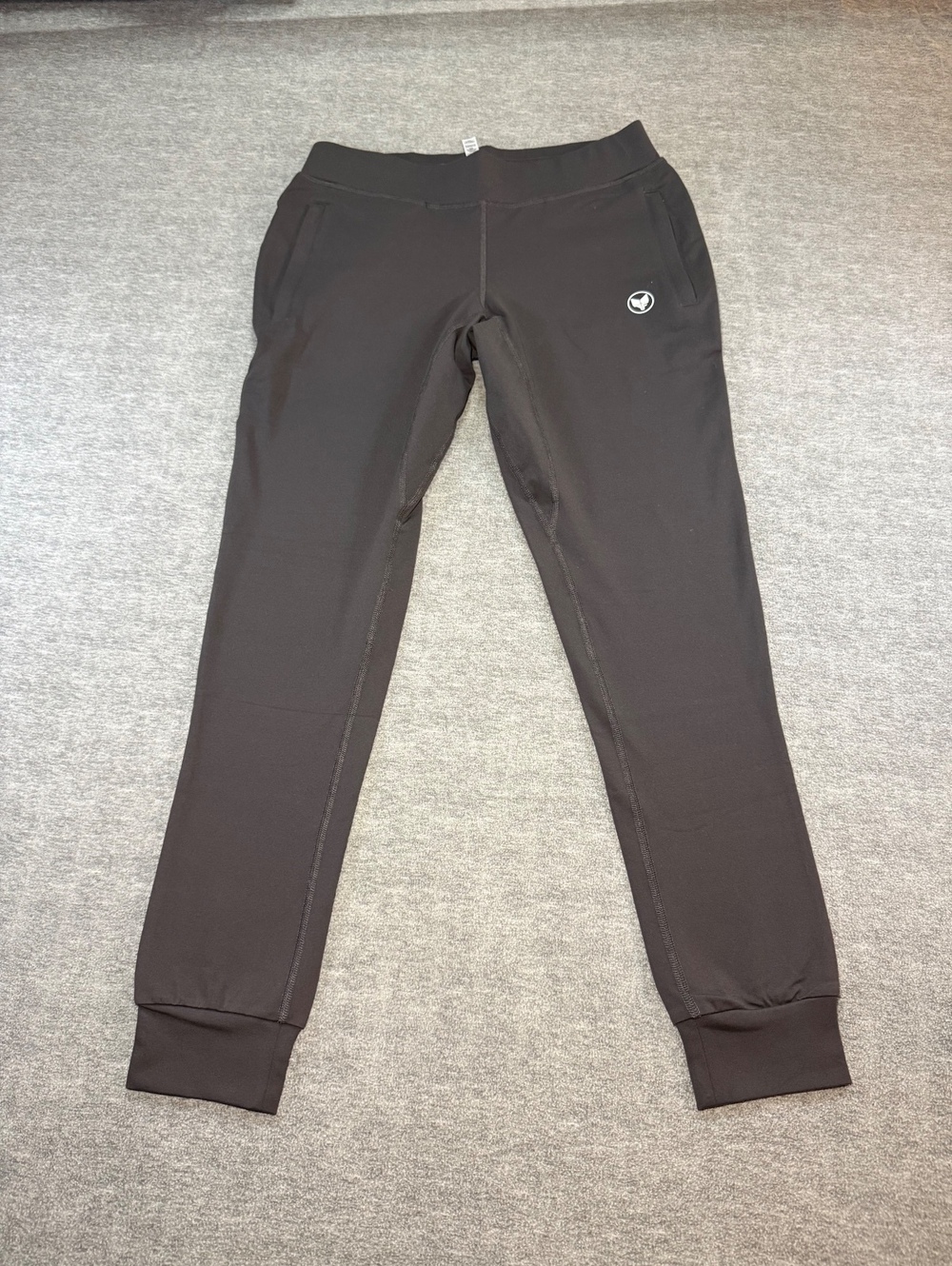 Alpha Forward Women’s Jogger Pants Black Athletic Stretch Zip Pocket Size M